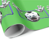 Grappig Cartoon Voetbal Cadeaupapier (Rol Hoek)