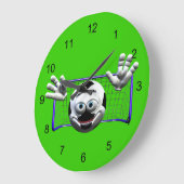 Grappig Cartoon Voetbal Grote Klok (Hoek)
