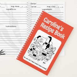 Grappig Cartoonomslag Persoonlijk Receptenboek Notitieboek