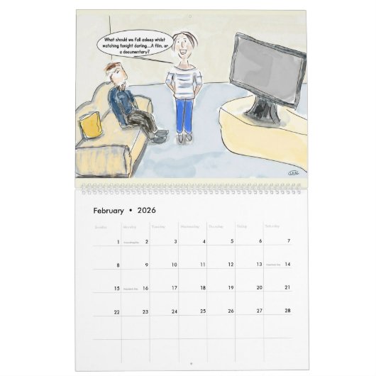 Grappig Cartoons over het leven Kalender (Feb 2026)