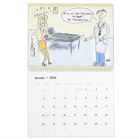 Grappig Cartoons over het leven Kalender (Jan 2026)
