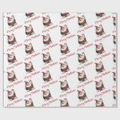 Grappig Cartoonsinterklaas Minimaal Inpakpapier (Vlak)