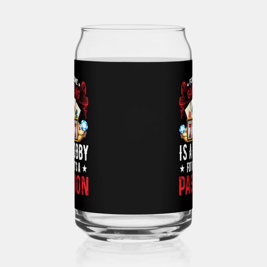 Grappig Casino passie woord kunst gokken Blikvorm Glas (Rechts)