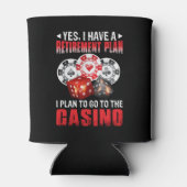 Grappig Casino pensioenplan woord kunst gokken Blikjeskoeler (Achterkant)