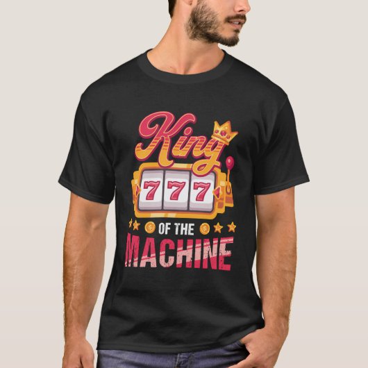 Grappig Casino Spelen Koning van Slot Machine Lief T-shirt (Voorkant)
