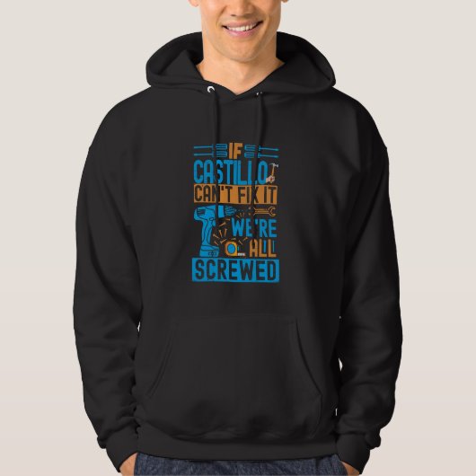 Grappig Castillo. Als Castillo het niet kan oploss Hoodie (Voorkant)