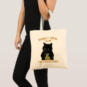 Grappig Cat Knits praat niet tegen me... ik tel Kn Tote Bag (Voorkant (product))