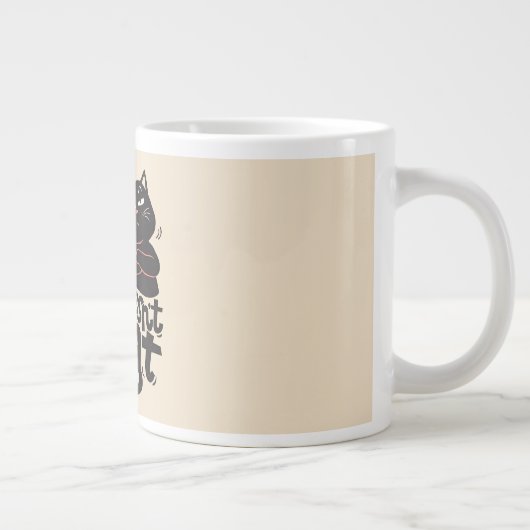 Grappig Cat Lover Quote Design Grote Koffiekop (Rechts)