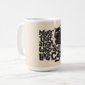 Grappig Cat Lover Quote Design Koffiemok (Voorkant links)