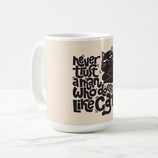 Grappig Cat Lover Quote Design Koffiemok (Voorkant links)