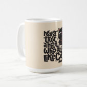 Grappig Cat Lover Quote Design Koffiemok (Voorkant links)
