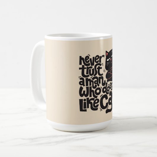 Grappig Cat Lover Quote Design Koffiemok (Voorkant links)