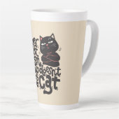 Grappig Cat Lover Quote Design Latte Mok (Rechterhoek)