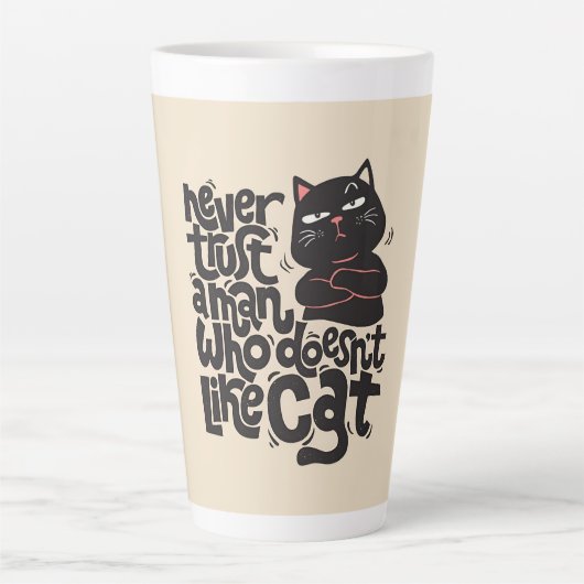 Grappig Cat Lover Quote Design Latte Mok (Voorkant)