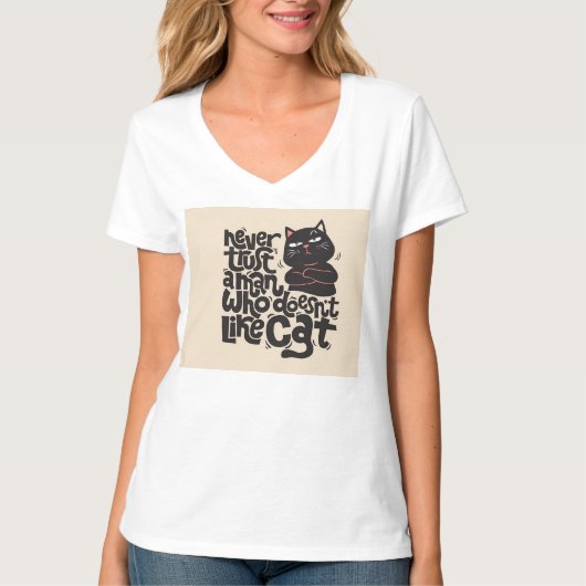 Grappig Cat Lover Quote Design T-shirt (Voorkant)