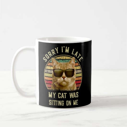 Grappig Cat Lovers, sorry dat ik te laat ben, mijn Koffiemok (Links)