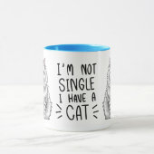 Grappig Cat Mom Gift - Single Life & Dating Humor Mok (Midden)