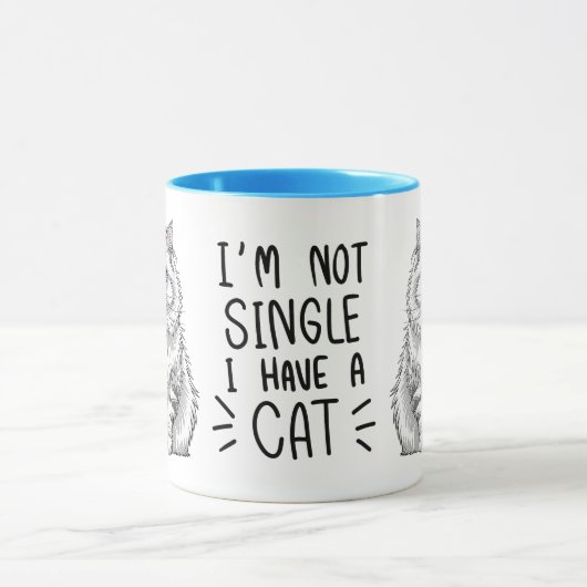 Grappig Cat Mom Gift - Single Life & Dating Humor Mok (Midden)