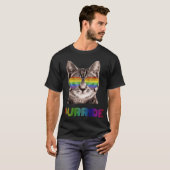 GRAPPIG CAT PURRIDE LGBT PRIDE SHIRT (Voorkant volledig)
