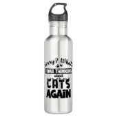 Grappig Cat Quote Ontwerp Waterfles (Voorkant)