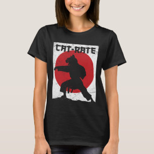 Grappig Cat-rate Cat Karate Gift voor Martial Arts T-shirt