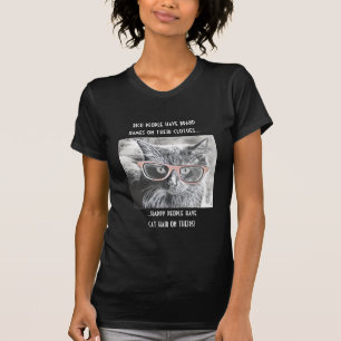 Grappig Cat Shirt, gelukkige mensen draag kattenha T-shirt