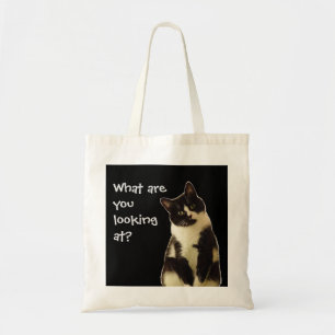 Grappig Cat "Waar kijk je naar?" Tote Bag