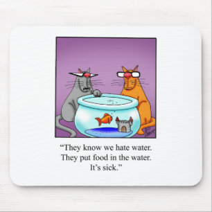 Grappig Cats Cartoon Gift! Muismat