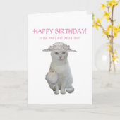 Grappig,  Cats/Katten Jubileum Kaart (Gele Bloem)