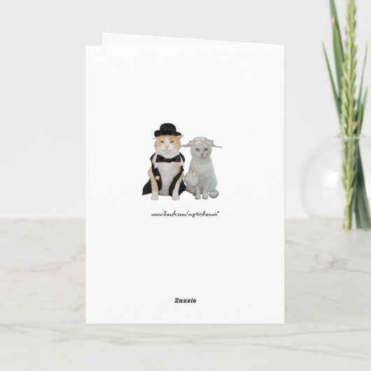  Grappig,  Cats/Katten Jubileum Kaart (Achterkant)