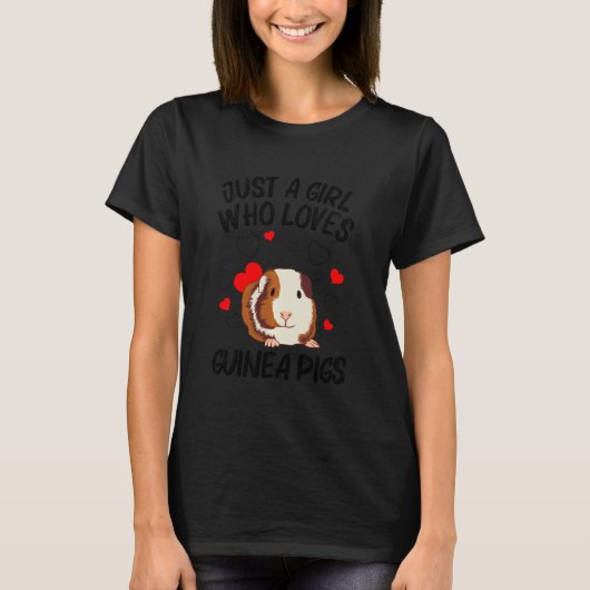Grappig cavia cool gewoon een meisje dat houdt van t-shirt (Voorkant)