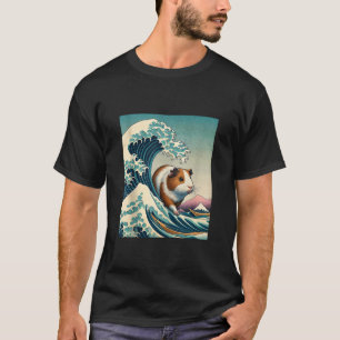Grappig cavia de grote golf van Kanagawa Japan T-shirt
