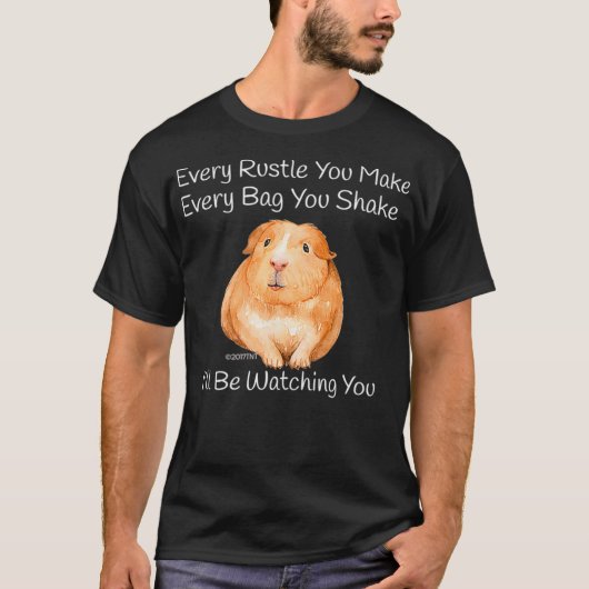 Grappig cavia eten t-shirt (Voorkant)