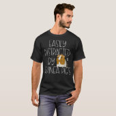 Grappig cavia gemakkelijk afgeleid door cavia t-shirt (Voorkant volledig)