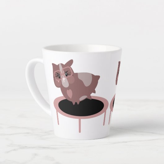Grappig Cavia Gym Fitness Design Latte Mok (Linkerhoek)