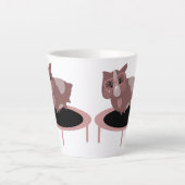 Grappig Cavia Gym Fitness Design Latte Mok (Voorkant)