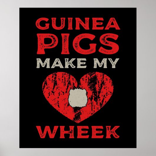 Grappig cavia maken mijn wiel poster (Voorkant)
