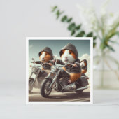 Grappig cavia uitnodiging, cavia diner kaart (Staand voorkant)