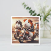 Grappig cavia uitnodiging, cavia verjaardag kaart (Staand voorkant)