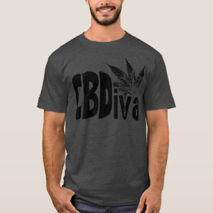 Grappig CB Diva Gift CBD Cannabidiol Plant Lover T-shirt