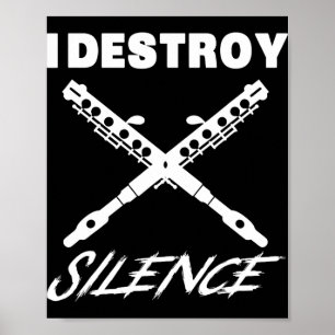Grappig Ccolo T-shirt - I Destroy Silence Nieuwjaa Poster
