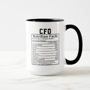 Grappig CFO voedingsfeiten cadeau voor Chief Finan Mok