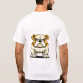 Grappig Chagrijnig Bulldog T-Shirt (Achterkant)