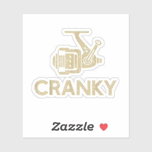 Grappig chagrijnig Gevist Sticker (Vel)