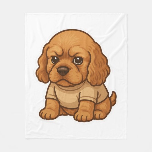Grappig Chagrijnig Hond Persoonlijk Geschenk Custo Fleece Deken (Voorkant)