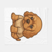 Grappig Chagrijnig Hond Persoonlijk Geschenk Custo Fleece Deken (Voorkant (Horizontaal))