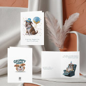 Grappig chagrijnig hondje vaderdag Kaart