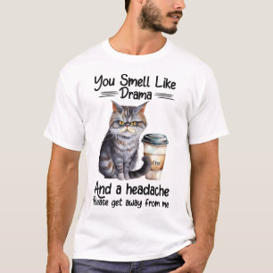 Grappig chagrijnig kat Gezegde T-shirt