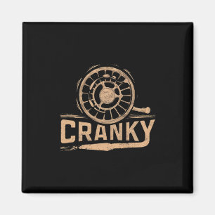 Grappig Chagrijnig Vis Reel Pun Shirt Humor Visser Magneet
