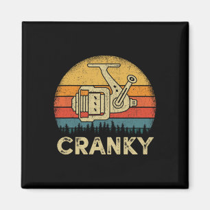 Grappig Chagrijnig Vis Reel Pun Shirt Humor Visser Magneet